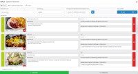 Screenshot des Speisekartenmoduls im IndiceCMS der Wrocklage Werbewerkstatt – Übersicht mit Gerichten, Preisen und einfacher Bearbeitungsmaske