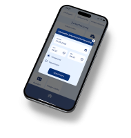 Smartphone-App zur manuellen Arbeitszeiterfassung, für Bauunternehmen konzipiert. Smartphone mit geöffneter App zur manuellen Arbeitszeiterfassung, Bildschirm zeigt Datum, Uhrzeit und Optionen für Anwesenheit und Pausen, für Bauunternehmen konzipiert.