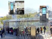 Outdoor Stele für Digital Signage in Aachen mit Infodisplay im öffentlichen Raum