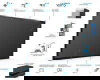 Slimline Digital Signage Display mit großem IPS-Panel, gehärtetem Sicherheitsglas, eingebauten Lautsprechern und Android Media Player