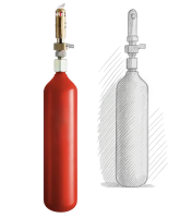 Rote Mini-Feuerlöscheinheit AMFE für Wandverteiler