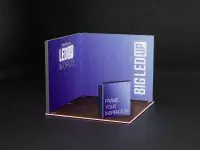 BIG LEDUP Set 3x3 mit modularer LED Displaywand für Messestand