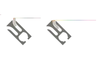 Detailansicht des 90 Grad Profilschlitzes mit zwei Montageschritten für schonendes Einspannen des Stoffes