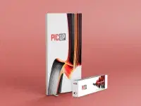 PICUP Display mit Textilspannrahmen und Transportkarton für mobilen Einsatz auf Messen und Events