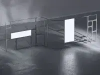 Cornect System 50 modularer Messestand mit leichter Rahmenkonstruktion und integrierten Leuchtflächen