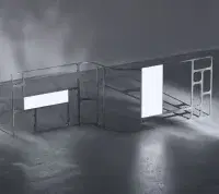 Cornect System 50 modularer Messestand mit leichter Rahmenkonstruktion und integrierten Leuchtflächen
