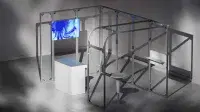 Modularer Messestand mit Cornect System 50 Rahmenstruktur