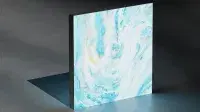 Beleuchteter Rahmen aus dem Cornect System 170 mit textilem Druck