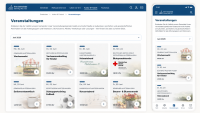 Website Mockup einer Gemeinde Website mit Veranstaltungskalender und Terminübersicht auf Desktop und Smartphone