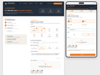 Website Mockup mit Online Anfrageformular für Handwerksbetrieb auf Desktop und Smartphone