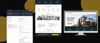 Website Mockup eines Bauunternehmens mit Projektanfrage, Referenzen und moderner Firmenwebsite