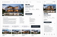 Website Mockup zur professionellen Präsentation von Immobilien mit Exposé Ansicht auf Desktop und Smartphone