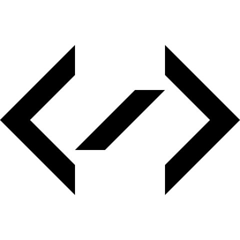 Code-Symbol – Icon für Webentwicklung, Programmierung und HTML Schwarzes Code-Tag-Symbol mit spitzen Klammern, steht für Webdesign und Programmierung