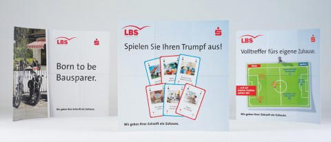 Ratz-Fatz Pappdisplays mit LBS-Motiven – leichte, faltbare Werbedisplays für Aktionen und Verkaufsförderung