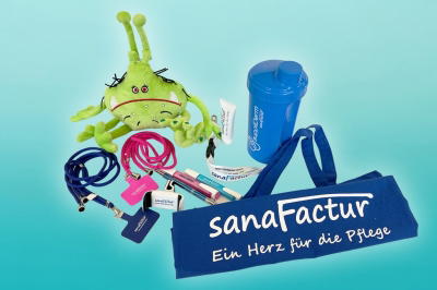 Werbemittel für Sanafactur aus Gräfelfing